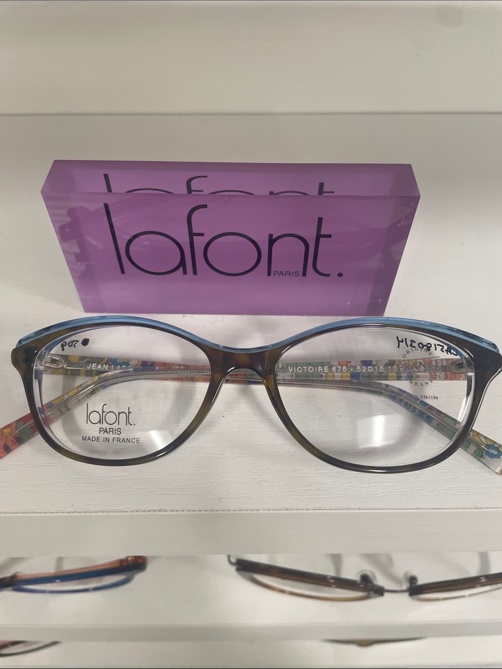 Lafont Paris Women’s Multicolor Optical Glasses - Blue & Brown